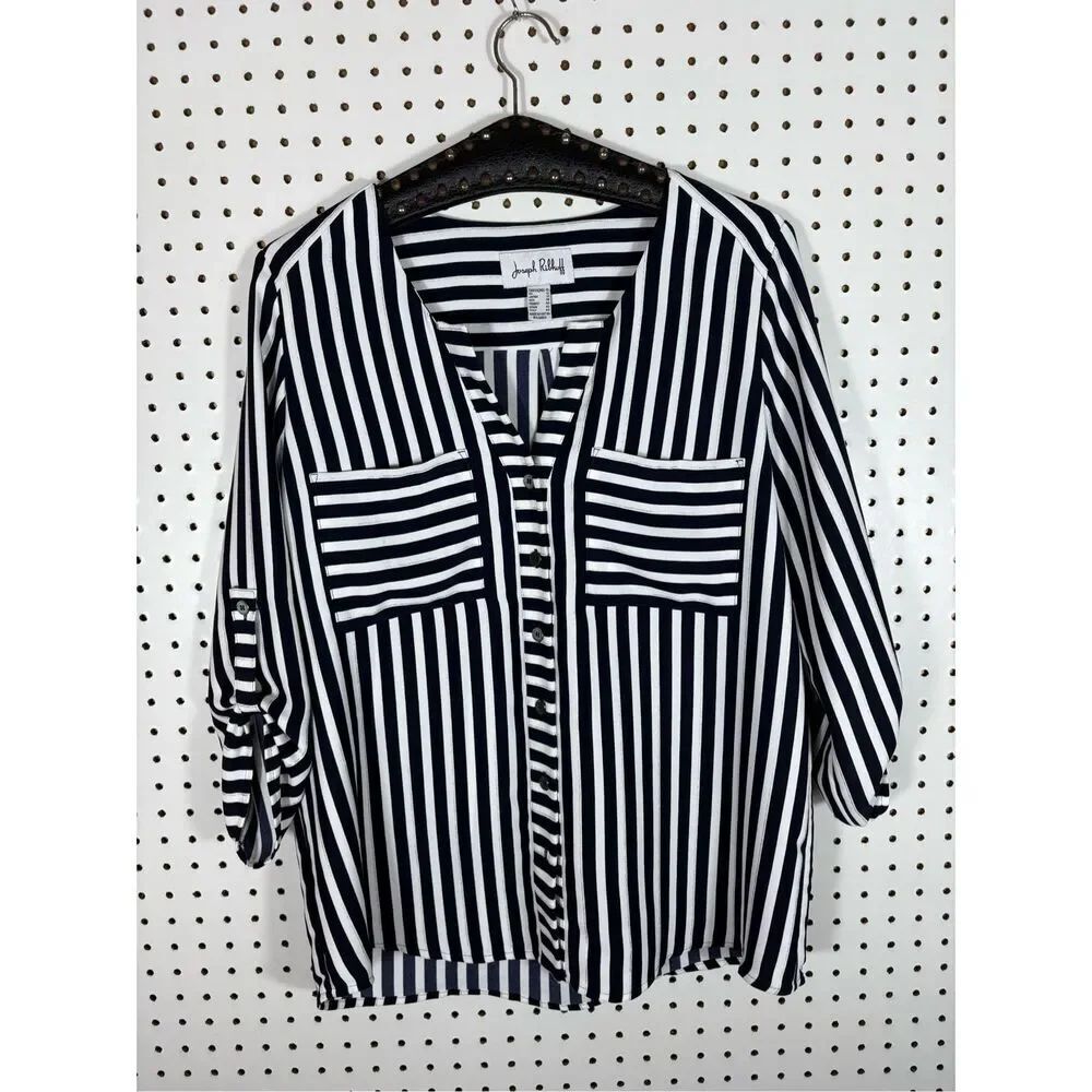 Joseph Ribkoff striped blouse size 10